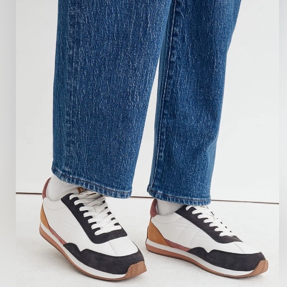 Madewell League Sneakers in Washed Nubuck and Suede Women’s Size 8.5 - Picture 2 of 10